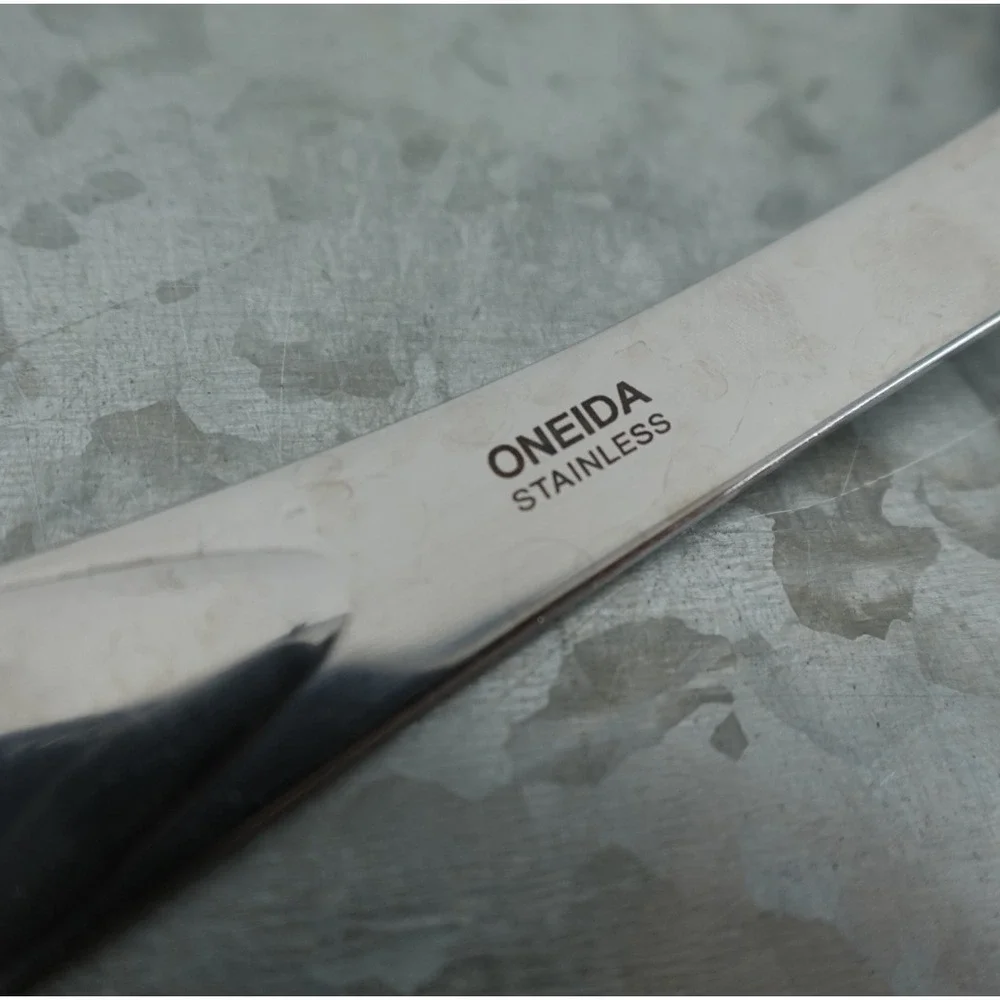 Oneida Stainless Steel‎ Spatula Wide Black Flexible Nylon Head Turner 14.5 Inch